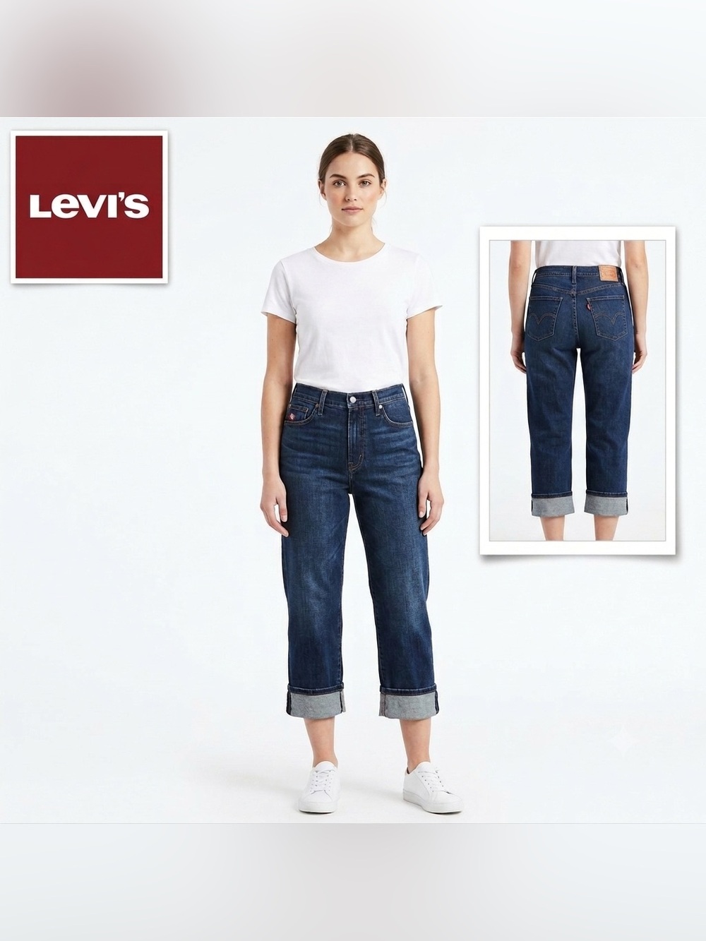 Levi’s 515 Cuffed Denim Capris 8